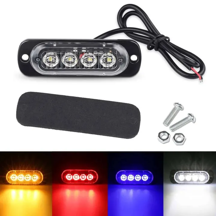 4LED No warning Grill No Strobe Breakdown Emergency 12V Trailer Beacon ...
