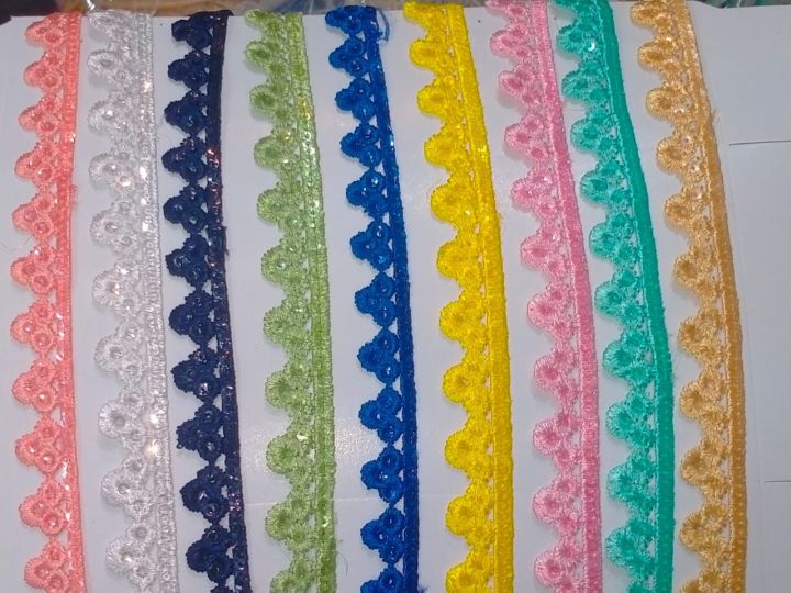 china sitari wali lace china sequence lace pack of 15. yards