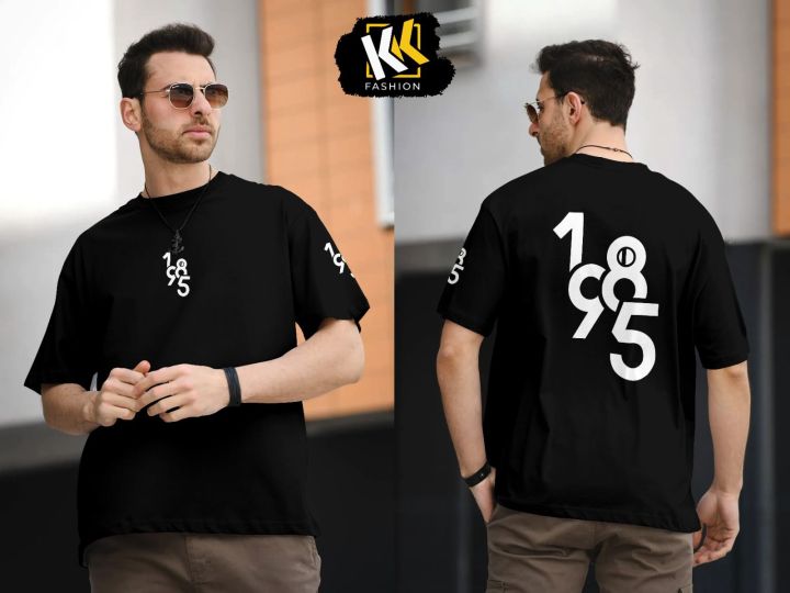 new stylish drop shoulder num print t-shirt  for mens