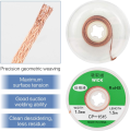 1pcs 1.0-1.5mm Desoldering Mesh Braid Tape Copper Welding Point Solder Remover Wire Soldering Wick Tin Lead Cord Flux. 