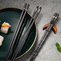 5 Pairs Japanese Chopsticks Sushi Sticks Korean Chopsticks Reusable Alloy Chop Sticks Kitchen Tableware Tool Accessories. 