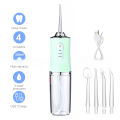 Oral Irrigator Portable USB Rechargeable Dental Water Flosser Water Jet Floss Tooth Pick 4 Jet Tip 220ml 3 Modes IPX7 Waterproof. 