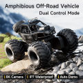 4DRC New Y10 Remote Control Car 2.4G Rc Boat Waterproof Amphibious Stunt Car 4WD All Terrain Truck Toys for Kids Birthday . 