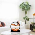 Moving Sand Art Picture Round Glass Frame Sandscapes 3D Deep Sea Display Sand Art Picture 10" Random Design Gift Item. 