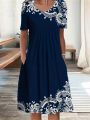 Plus Size Fashion Elegant Women Dress Loose Casual Dress Women Dress New Temperament.