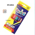 High quality 12PCS Double Sided Color Pencils 24 Colours In 12 Pencils Adult And Kids Coloring Double Color Pencil. 