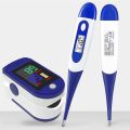 Pulse Oximeter Finger Clip Pulse Thermometer Electronic Soft Head Oral Armpit Temperature Measurement Household Adults Children. 