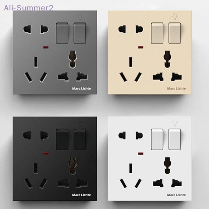 8 Module Power Socket {Summer2}16A Wall 86 Type Multifunctional Socket 8-Hole 5Pin Power Plug ...