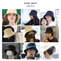 Bucket hat patchwork cap women sun hat Korean style UV protection sun hat. 