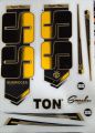 SS TON 2023 New Black yellow  Edition Cricket Bat Sticker Latest version for professional players. 