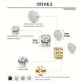 Classy 18K Gold Plated Stainless Steel Magnetic Stud Earrings for Men with Sparkling Cubic Zirconia - Hypoallergenic and Trendy.