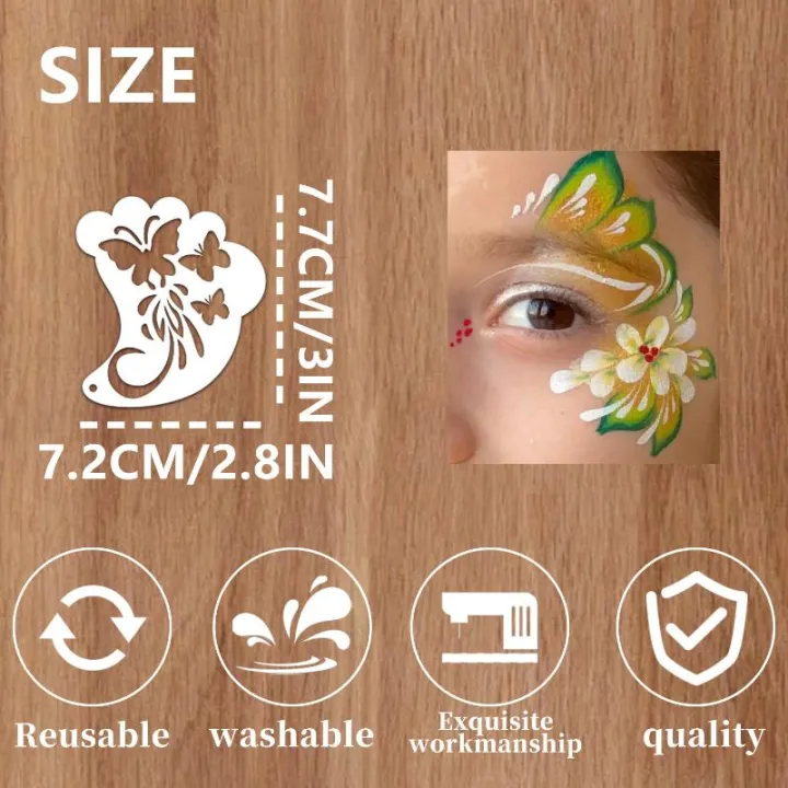 16Pcs%20Reusable%20Face%20Painting%20Tattoo%20Stencil%20Set%20Hollowed%20Body%20Art%20Eyebrow%20Template%20Hand%20Drawn%20Spray%20Painting%20DIY%20Stencils%20-%20Image%206