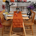 Halloween Rust Table Runner Fall Pumpkin Ghost Party Dining Decorations Thanksgiving Dining Table Harvest Decor.