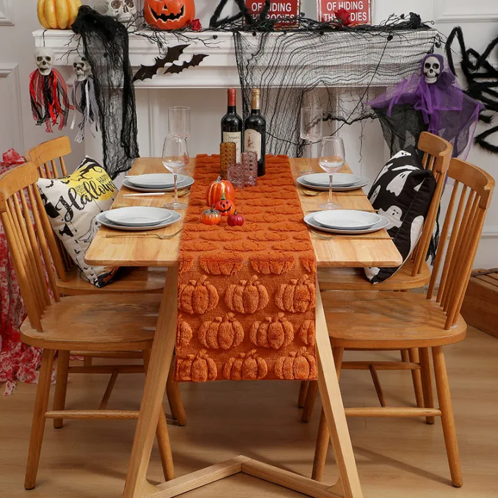 Halloween%20Rust%20Table%20Runner%20Fall%20Pumpkin%20Ghost%20Party%20Dining%20Decorations%20Thanksgiving%20Dining%20Table%20Harvest%20Decor%20-%20Image%202