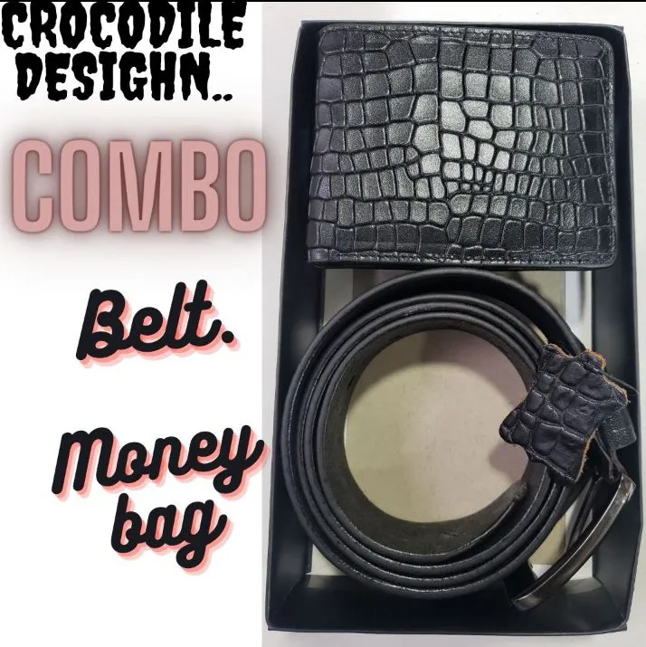 MODEL%20:%20NCC-02%20Pure%20Cow%20Leather%20Stylish%20Crocodile%20Desighn%20Belt.%20Moneybag%20Combo%20%20Soft%20Leather%20-%20Image%209
