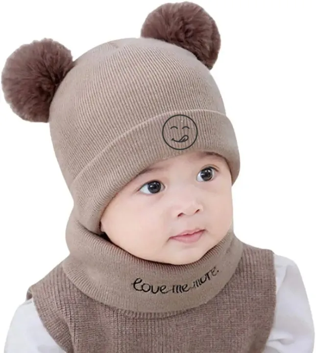 2Pcs%20Baby%20Hat%20&%20Scarf%20Set%20-%20Warm%20Knitted%20Winter%20Hat%20Cap%20&%20Scarf%20for%20Babies-%20Beanie%20Cap%20-%20Image%204