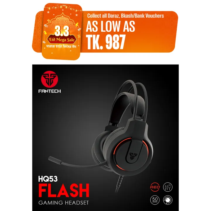 FANTECH%20HQ53%20FLASH%20LIGHTWEIGHT%20RED/WHITE%20ACCENT%20LIGHTING%20GAMING%20HEADSET%20-%20Image%202