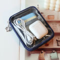 Portable Lipstick Pouch Transparent Touch-Up Cosmetic Pouch Cosmetic Organizer Travel Bluetooth Headphone Charging Cable Pouch. 