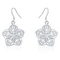 Production charm women lady Valentine's gift  silver color circles earringscharm Women free shipping  jewelry. 
