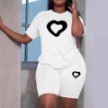 2026 Summer Hot Sale Women's Tracksuit O-Neck T-shirts Tight Shorts Urban Fashion Ladies Home Outdoor Casual Oufits. 