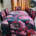 3D Print Premium Dining Table Cloth & Chair Cover Set 7 in 1 From Arshi Super Shop. 
