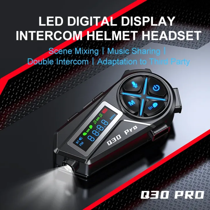 Q30%20Pro%20Summer%20Motorcycle%20Helmet%20Bluetooth%20Intercom%20%20%20LED%20HD%20Digital%20Display%20Music%20Sharing%20Intercom%20Distance%20500%20Meters%20-%20Image%202