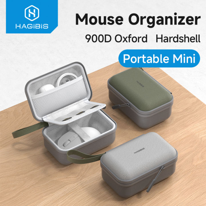Hagibis Electronic Organizer Travel Case Bag for Mouse Portable Carry Case for Wireless Mouse Cable Charger Power Bank Hardshell