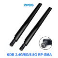 Wireless Antenna 2.4GHz/5GHz 6DBi RP-SMA Connector. 