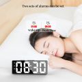 LED Alarm Clock Electronic Student Digital Clock Voice Control Dual Snooze 12/24H Dual Alarms Temperature Mute Table Clock. 