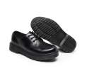 Black half lessup martin shoes. 
