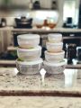 Food Container Bowl Microwave Safe BPA Free Plastic Bowl - 4 Pcs Set Storage Jar, Box, Multipurpose Bowl Fine Quality - Fresh Keeping Bowl Set. 
