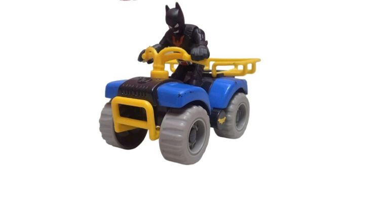 Batman Quad Bike Fisher Price Mattel 2007 4" & Batman Figure