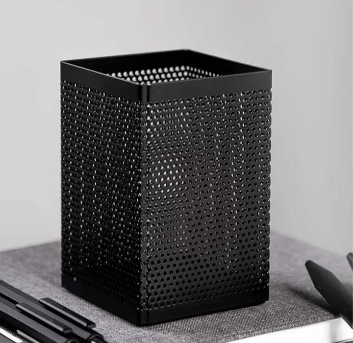 Pen%20Holder%20Round%20or%20Square%20Mesh%20steel%20body%20Black%201%20pcs%20-%20Image%206