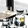 Lucky ins clear glass mug Japanese style water jug. 
