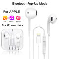 Original Headphones For Apple iPhone 16 15 14 13 11 12 Pro Max Plus In-ear Lightning 3.5MM Wired Bluetooth Earphones Accessories. 