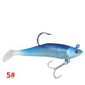 Fish Type Jig Head Bait Replaceable Fish Body Lures Soft Fishing Lead Inside Lure With Hook. 