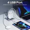 REMAX Fast Charger Wanfu Adapter 4 Port Support PD3.0 QC PPS With USB Phone Charger For Laptop Tablet iPhone Type C Charger U43. 