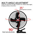 EAFC 8 Inch 12V/24V Summer Car Fan Portable Vehicle Auto Cooling Oscillating Fan Ceiling Travel Adjustable Clip On Fan AirCooler. 
