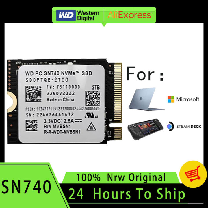 Western Digital WD SN740 2TB 1TB 512GB M.2 SSD 2230 NVMe PCIe Gen 4x4 SSD  For Microsoft Surface ProX Surface Laptop 3 Steam Deck | Daraz.com.bd