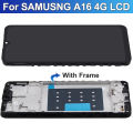 A16 5G  A166 SM-A166B Display With Frame For  A16 4G LCD SM-A165F Display Touch Screen Digitizer Assembly Replacement. 