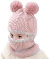 1-4 Years Baby Kids New Autumn Winter Bear Ear Knitted Cap Children Cute Warm Beanies Hats Girls Boys Knit Pullover Bonnet Caps. 