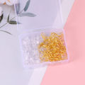 50Pcs/Box 925 Silver-Plated Gold Earring Hooks Kit With Earring Backs For DIY Jewelry Making Accessories. 