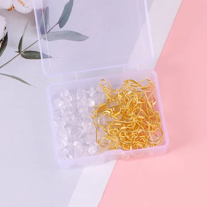 50Pcs/Box%20925%20Silver-Plated%20Gold%20Earring%20Hooks%20Kit%20With%20Earring%20Backs%20For%20DIY%20Jewelry%20Making%20Accessories%20-%20Image%202