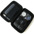 Eva Hard Shell 4-Slot Watch Case Portable Strap Data Cable Bag Waterproof Travel Watch Storage Zipper Box. 