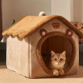 Foldable Pet House Removable Washable Cat House Puppy Cave Sofa Pet Bed House for Extra Small Dogs and Small Medium Cats Winter. 
