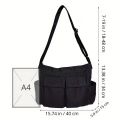 Workwear Canvas Shoulder Bag Large Capacity Retro Messenger Bag New Student Class Messenger Bag.