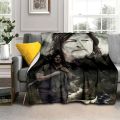 Daryl Dixon Walking Dead Movie Flannel Blanket,Warm and Soft Blanket  For Couch Sofa Office Home Travel Camping Birthday Gift. 