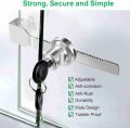Sliding Glass Door Ratchet Lock JCBIZ Glass Lock Terrarium Showcase Display Case Cabinet Sliding Glass Push Door Locks with Keys Furniture Hardware Universal Key Type Sawtooth Lock. 
