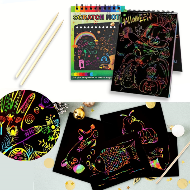 10x14%20cm%20rainbow%20scratch%20notebook%20with%20wooden%20scartch%20paper%20note%2010x14%20cm%20-%20Image%203