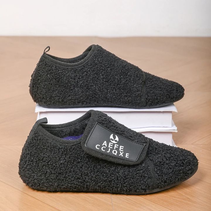 YRZL%20Men's%20Winter%20Cotton%20Shoes%20Slip-On%20Lightweight%20Indoor%20Warm%20Slippers%20Plush%20Bedroom%20Home%20Shoes%20Comfortable%20Loafers%20for%20Men%20-%20Image%206
